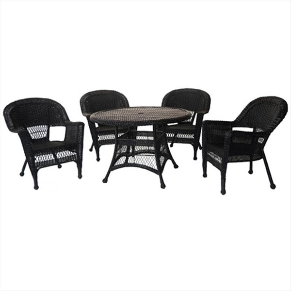 Propation 5 Piece Black Wicker Dining Set PR330413